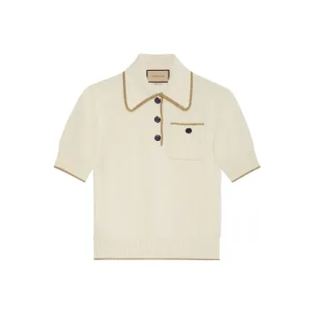 GUCCI SS23 Polo Shirt Women's Beige