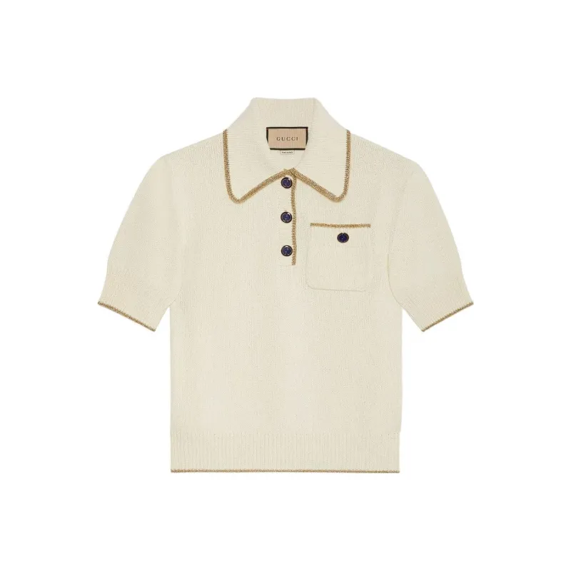 GUCCI SS23 Polo Shirt Women's Beige-0