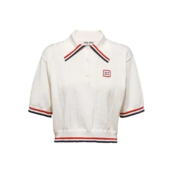 MIU MIU SS23 Polo Shirt Women's White