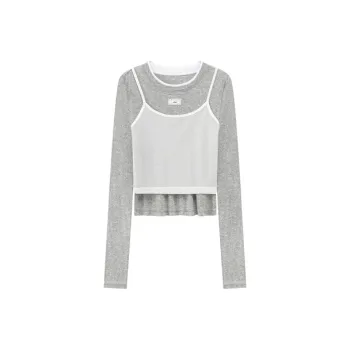 CHUU T Shirt Women's Light Heather Gray
