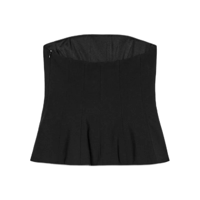 ZARA Strapless Top Women's Black-1
