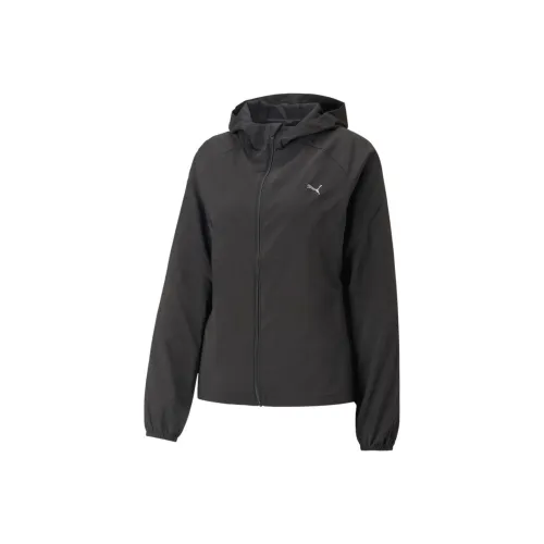 PUMA RUN FAVORITE HOODED WOVEN JACKET Women's Jacket Women's Black