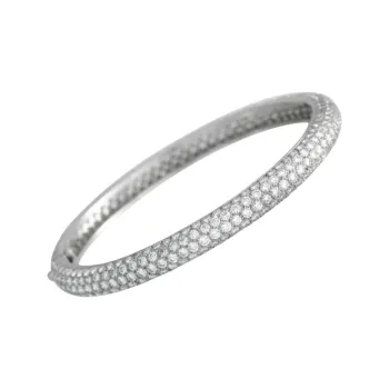 Cartier 18K White Gold Etincelle Diamond Bangle
