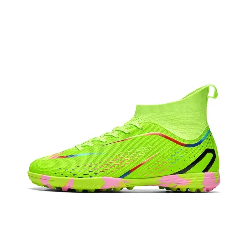 Binary TF Rubber Broken Studs Cushioning Abrasion Resistant Lightweight Soccer Shoes Unisex Neon Green
