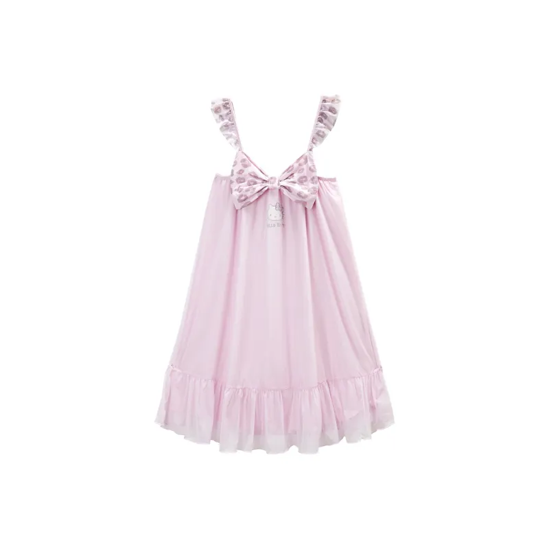 GUKOO x Hello Kitty Sanrio Series Nightgown Women's Mist Purple-0