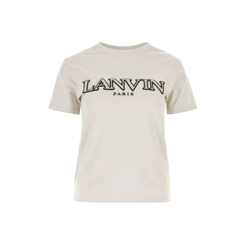 Lanvin Classic Curb Embroidered Crewneck T Shirt-0