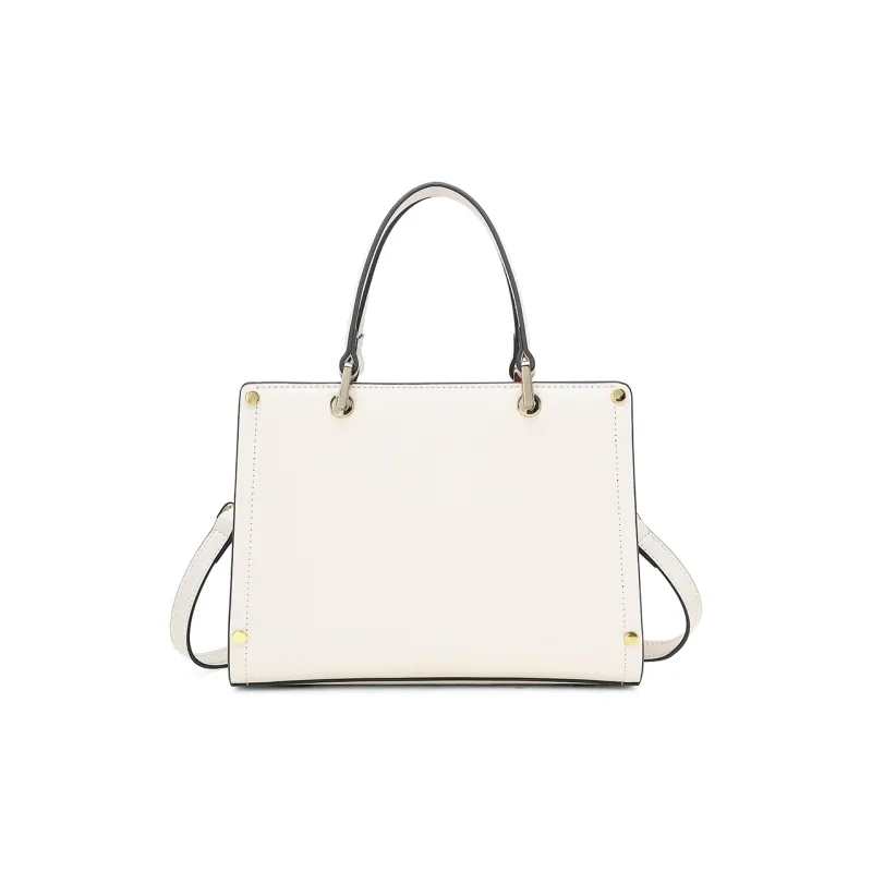 PIERRE CARDIN Cow Leather With Synthetic Leather Shoulder Bag, Crossbody Bag, Handbag Women's Ecru-2