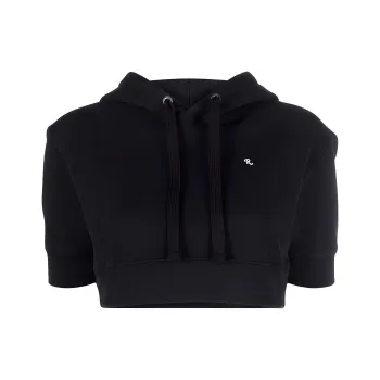 RAF SIMONS Drawstring Cropped Hoodie