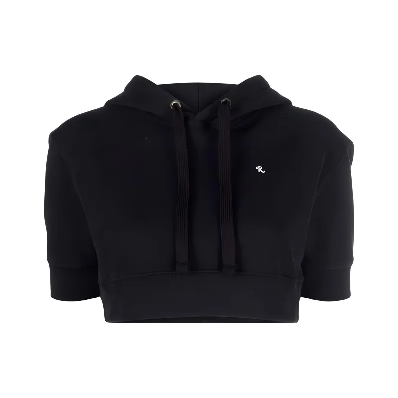 RAF SIMONS Drawstring Cropped Hoodie-0