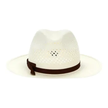 Borsalino Straw Top Hats Women's White