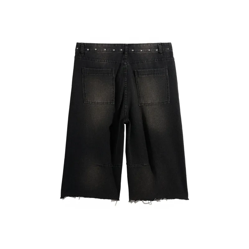 ZMOH Denim Shorts Unisex Black-1
