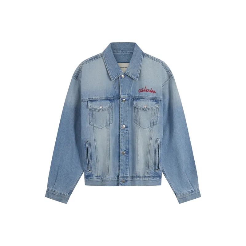 CALVIN KLEIN Denim Jacket Men's Denim Light Blue-0