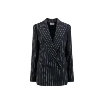 Alexander McQueen Double-Breasted Striped Blazer