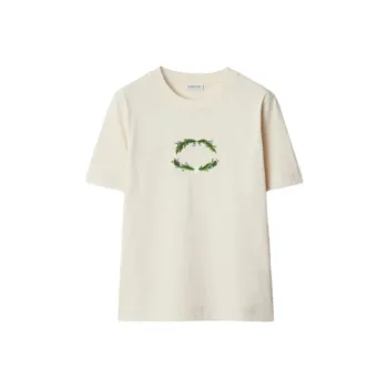 Burberry Logo Embroidered Crewneck T-Shirt