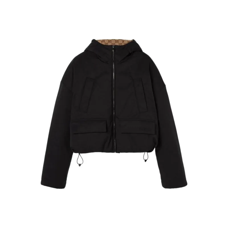 GUCCI Reversible Zip Up Bomber Jacket-0