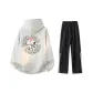 White Gray+Black Pants