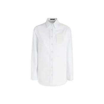 RAF SIMONS Logo Patch Buttoned Denim Shirt