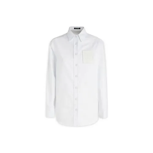 RAF SIMONS Logo Patch Buttoned Denim Shirt