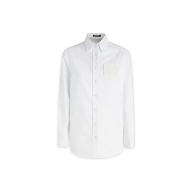 RAF SIMONS Logo Patch Buttoned Denim Shirt-0