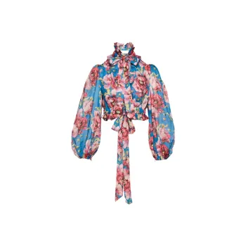 Zimmermann High Tide Cropped Blouse