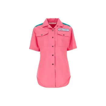 PALM ANGELS Logo Patch Buttoned Shirt