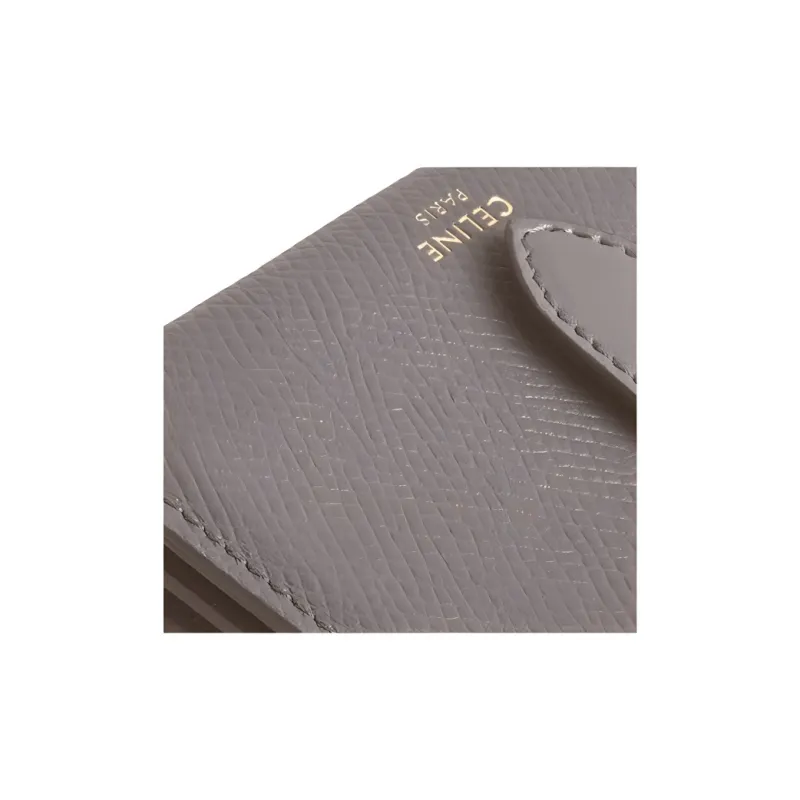 CELINE Grained Calfskin Card Holder Women's Pebble-3