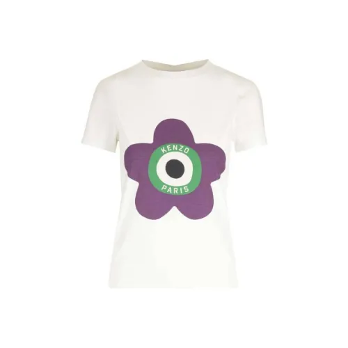 KENZO Drop Shoulder Sleeve T Shirt Women's White