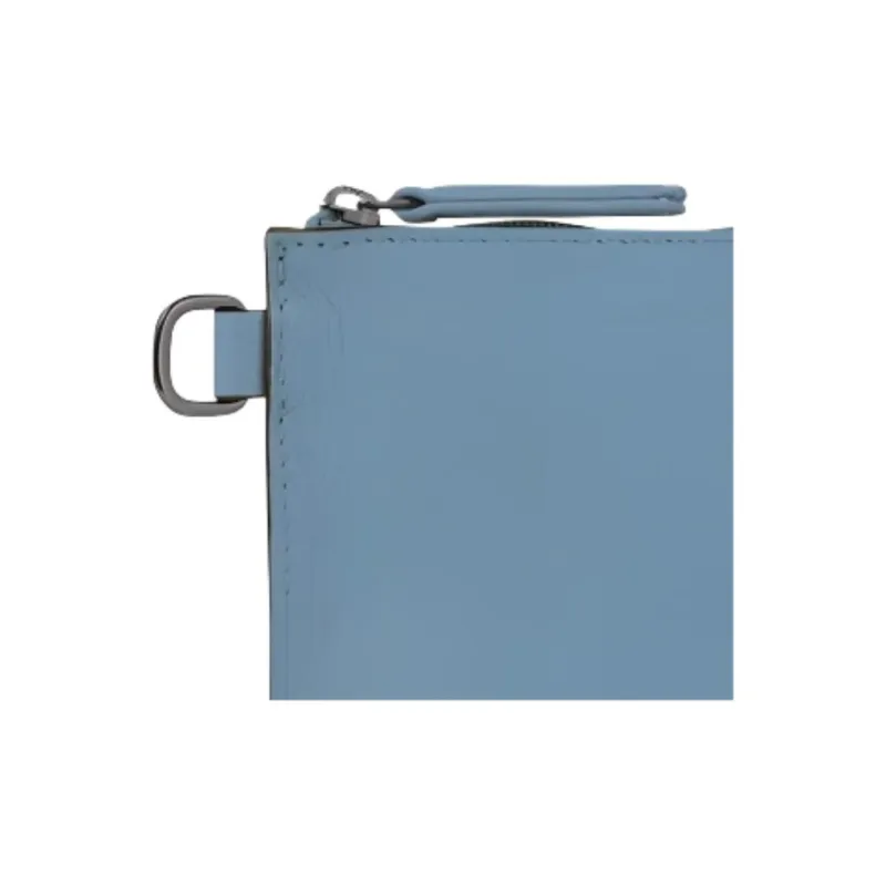 LONGCHAMP Roseau Essential Cow Leather Clutch Women's Blue-3