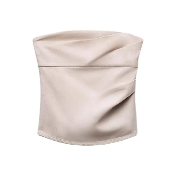 ZARA Strapless Top Women's Light Pink-0