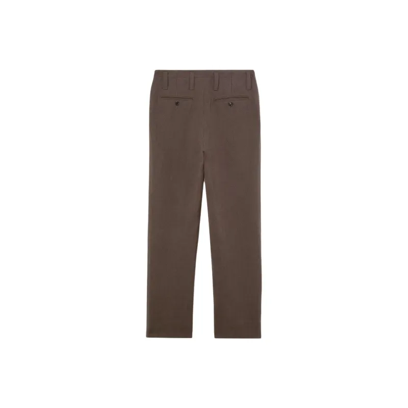 Loro Piana SS25 Casual Pants Men's Dark Teak Wood Color-1