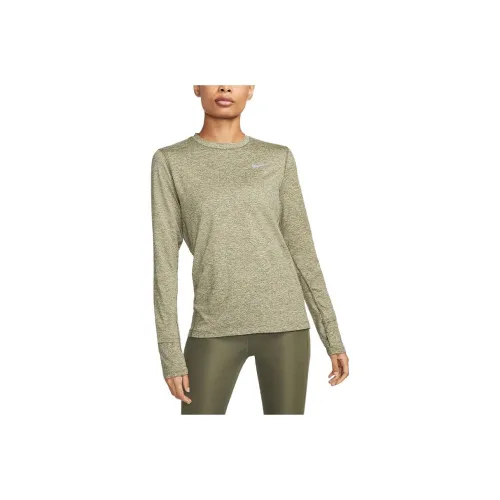 Nike Dri-Fit Element Regular T-Shirt Women's Medium Olive