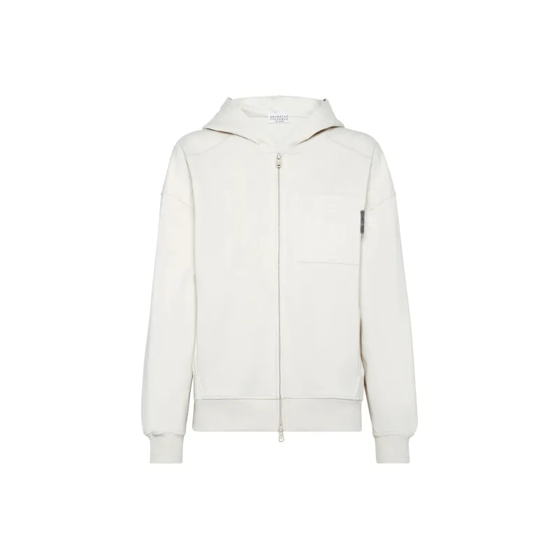 Brunello Cucinelli Zip-up Cotton Hoodie-0