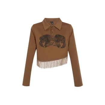 MEETLADY Polo Shirts Women's Coffee