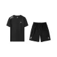 Black Short-Sleeved Shirt+Black Shorts
