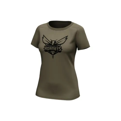 NBA Fanatics Charlotte Hornets Team T-Shirt Women's Brown Yellow