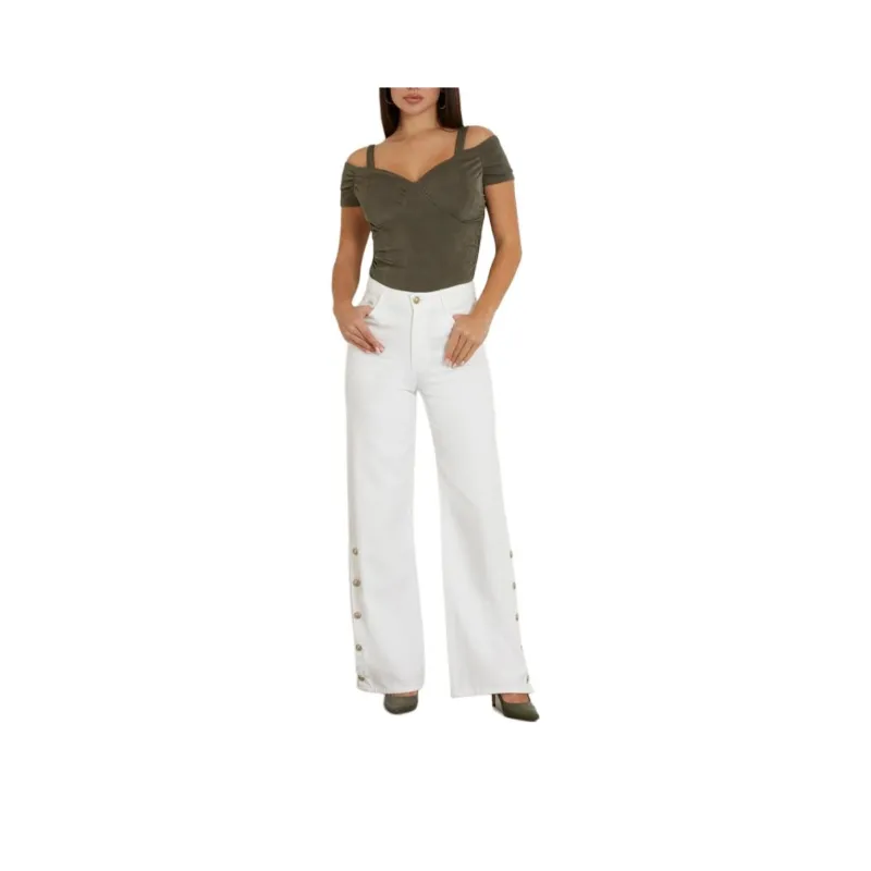 GUESS Strapless Top Women's Green-4