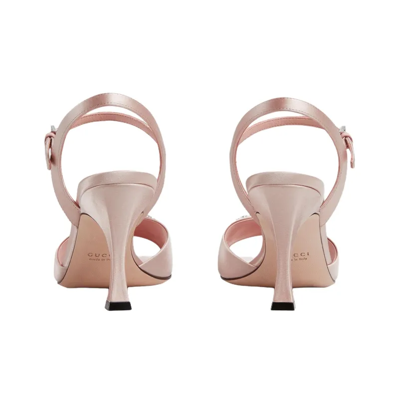 GUCCI Horsebit One Strap Sandals 8.3cm Women's Pink-4