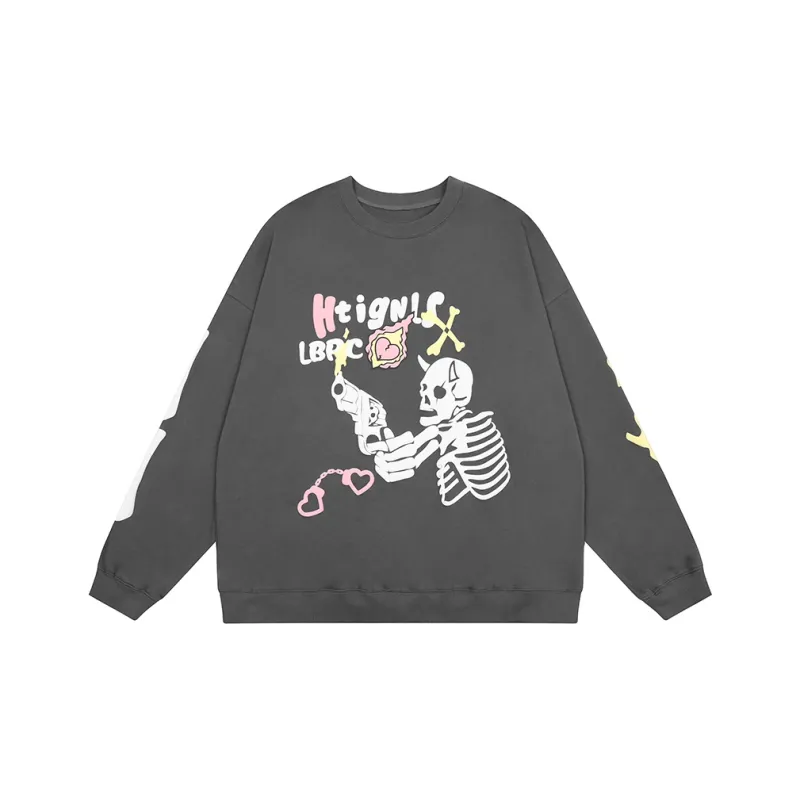 LBPC Crew Neck Loose Fit Sweatshirt Spring Fall Winter Unisex-2