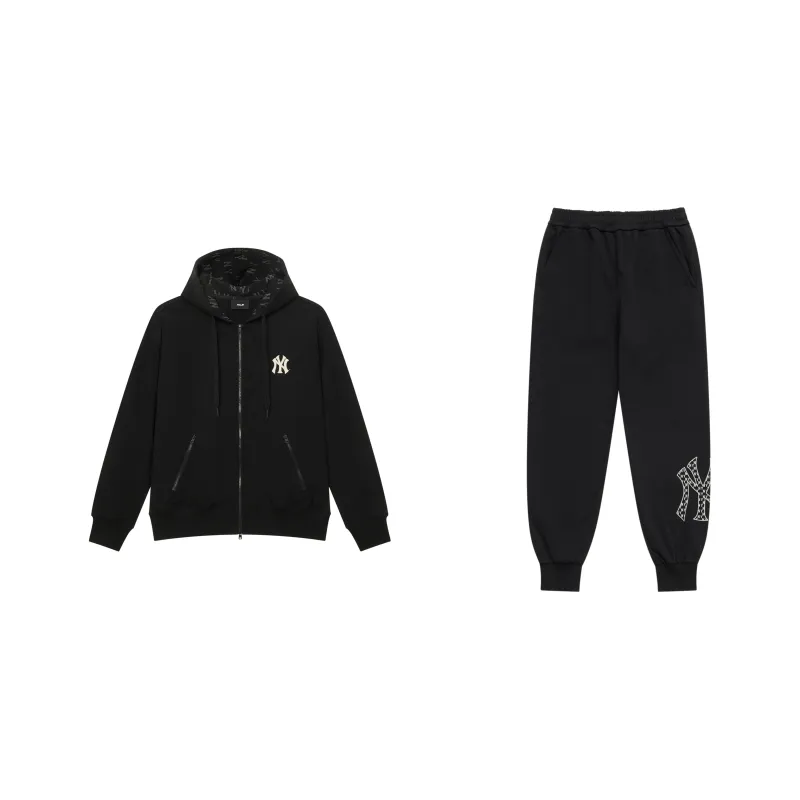 MLB MONOGRAM Collection New York Yankees SS25 Sweatshirt Set Unisex Black-0