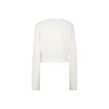 FENDI By Marc Jacobs Jersey Cropped Sweatshirt White