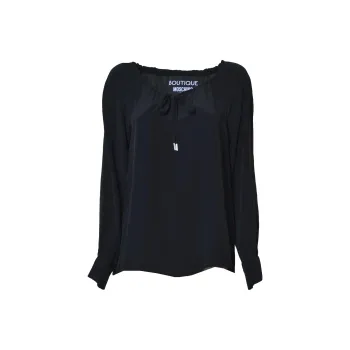 MOSCHINO Boat Neck Long-Sleeved Blouse