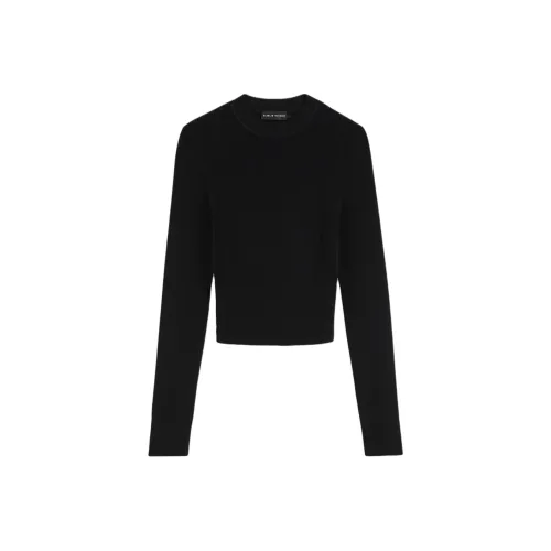 SCANLAN THEODORE Crepe Knit Crew Neck Sweater Knitwear Women's BLACK/Black