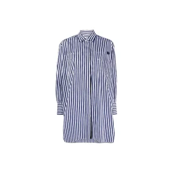 Sacai X Thomas Mason Striped Long Sleeved Shirt