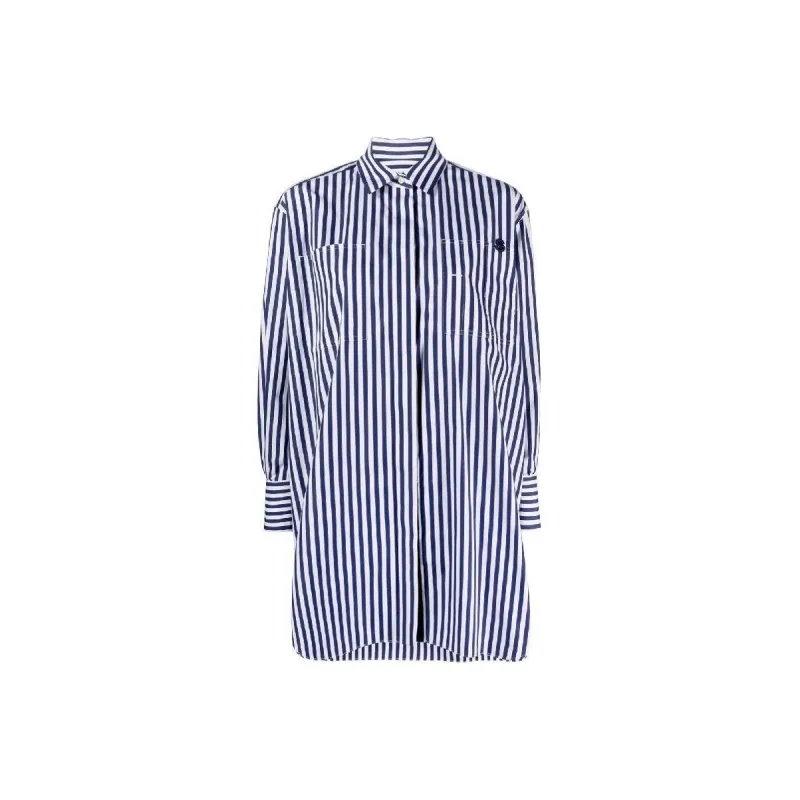 Sacai X Thomas Mason Striped Long Sleeved Shirt-0