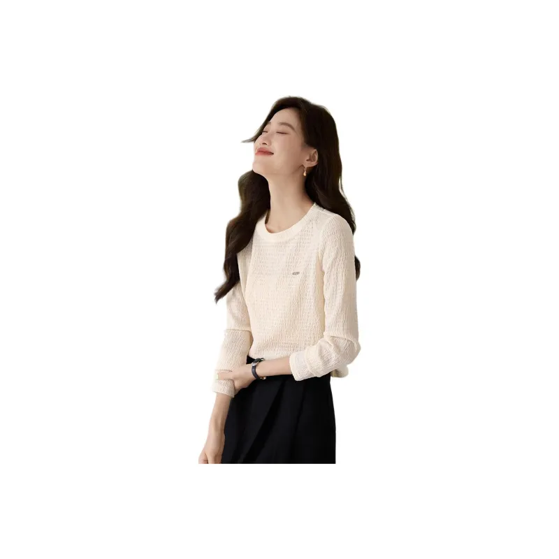 Mo Han Yi Mei Regular T Shirt Women's Beige-0