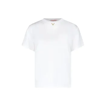 Valentino VLogo Plaque Crewneck T Shirt