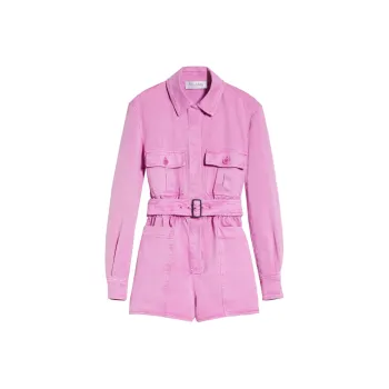 MaxMara Belted Long-Sleeved Jumpsuit