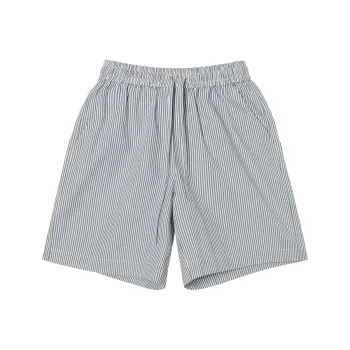 Mmlg Casual Shorts Unisex Gray/Green/White Stripes