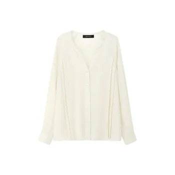 NINE WEST Chiffon Shirts Women's Ecru