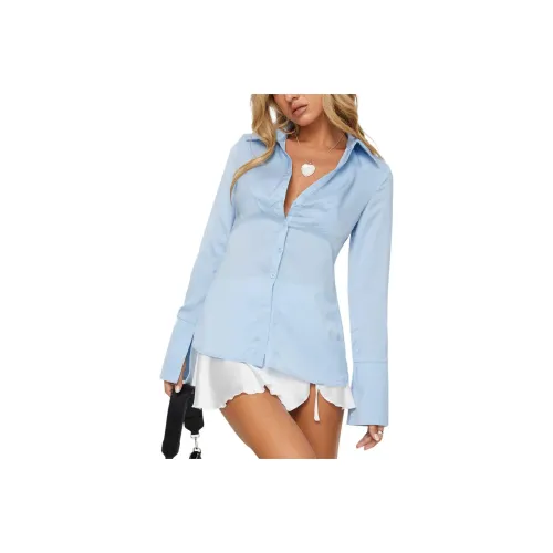 PRINCESS POLLY SOUTHGATE SHIRT Shirt Women's BLUE/Blue